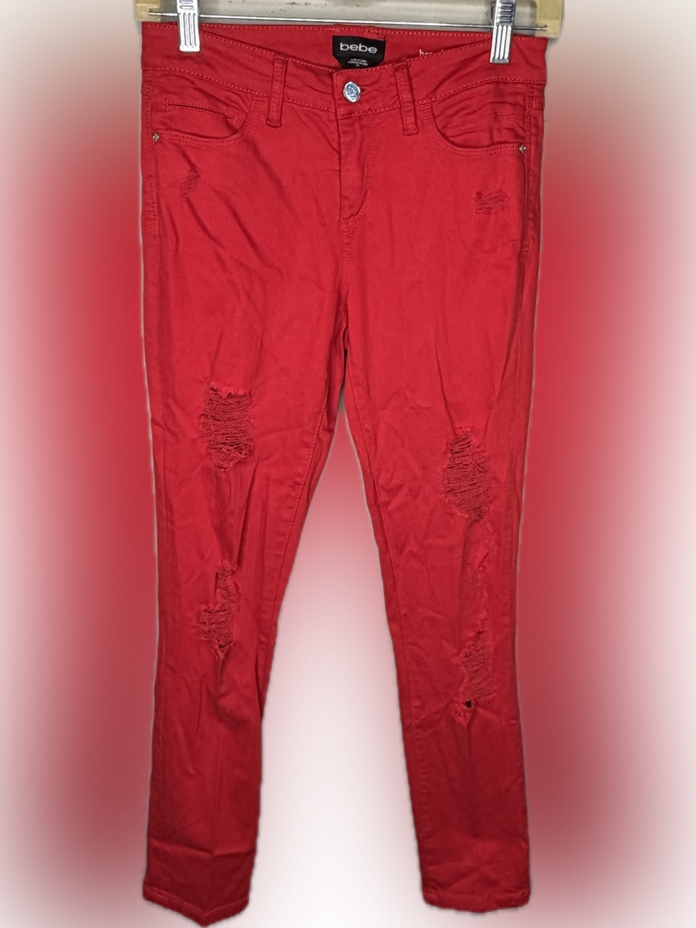 BeBe Heartbreaker Skinny Destroyed Jeans